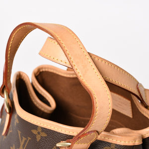 極美品 LOUIS VUITTON ルイヴィトン パティニョール ハンドバッグ M51156 モノグラムキャンバス ヌメ革 ブラウン ゴールド金具 廃盤 中古 4b007306