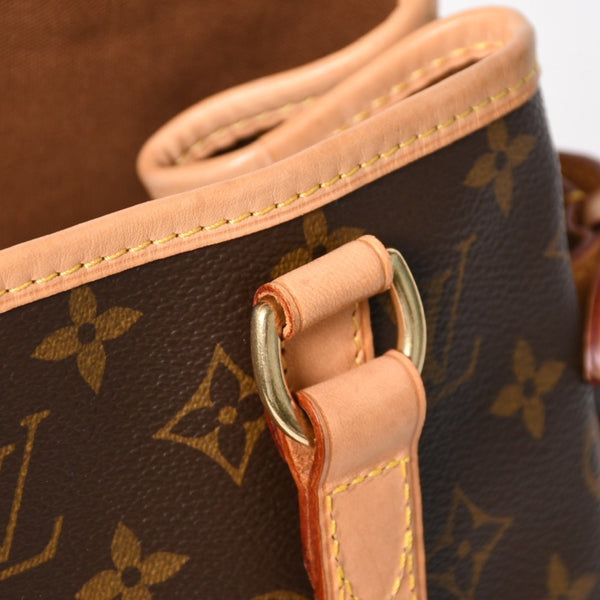 極美品 LOUIS VUITTON ルイヴィトン パティニョール ハンドバッグ M51156 モノグラムキャンバス ヌメ革 ブラウン ゴールド金具 廃盤 中古 4b007306