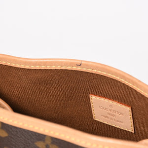 極美品 LOUIS VUITTON ルイヴィトン パティニョール ハンドバッグ M51156 モノグラムキャンバス ヌメ革 ブラウン ゴールド金具 廃盤 中古 4b007306