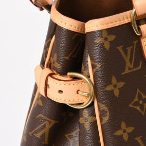 極美品 LOUIS VUITTON ルイヴィトン パティニョール ハンドバッグ M51156 モノグラムキャンバス ヌメ革 ブラウン ゴールド金具 廃盤 中古 4b007306