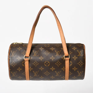 Very Good Condition LOUIS VUITTON Papillon 26 Handbag M51386 Monogram PVC Leather Brown Gold Hardware Used 4a004894