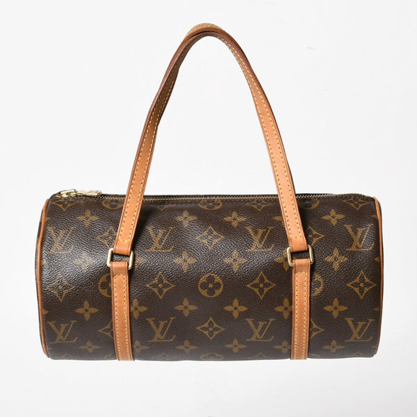 Very Good Condition LOUIS VUITTON Papillon 26 Handbag M51386 Monogram PVC Leather Brown Gold Hardware Used 4a004894