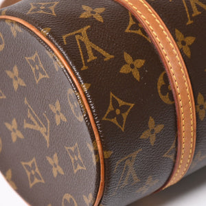 Very Good Condition LOUIS VUITTON Papillon 26 Handbag M51386 Monogram PVC Leather Brown Gold Hardware Used 4a004894