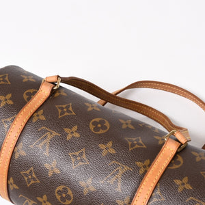 Very Good Condition LOUIS VUITTON Papillon 26 Handbag M51386 Monogram PVC Leather Brown Gold Hardware Used 4a004894