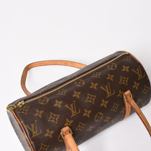 Very Good Condition LOUIS VUITTON Papillon 26 Handbag M51386 Monogram PVC Leather Brown Gold Hardware Used 4a004894