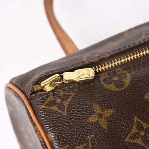 Very Good Condition LOUIS VUITTON Papillon 26 Handbag M51386 Monogram PVC Leather Brown Gold Hardware Used 4a004894