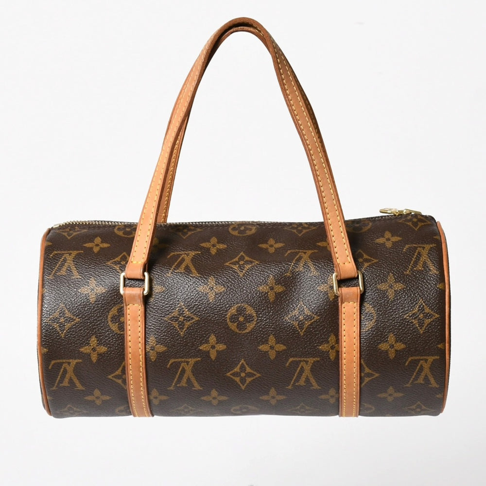 Very Good Condition LOUIS VUITTON Papillon 26 Handbag M51386 Monogram PVC Leather Brown Gold Hardware Used 4a004894