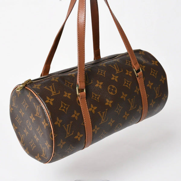 LOUIS VUITTON Papillon 30 GM Handbag M51365 Monogram Gold Hardware Old Model Cylindrical Good Condition Used 4a004891
