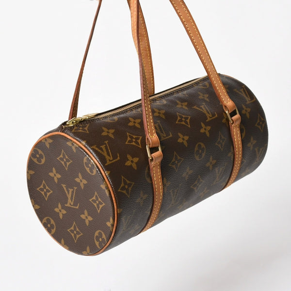 Very Good Condition LOUIS VUITTON Papillon 26 Handbag M51386 Monogram PVC Leather Brown Gold Hardware Used 4a004894