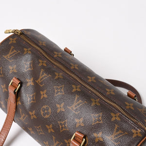 LOUIS VUITTON Papillon 30 GM Handbag M51365 Monogram Gold Hardware Old Model Cylindrical Good Condition Used 4a004891