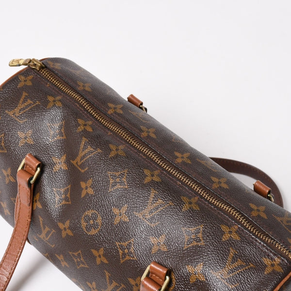 LOUIS VUITTON Papillon 30 GM Handbag M51365 Monogram Gold Hardware Old Model Cylindrical Good Condition Used 4a004891