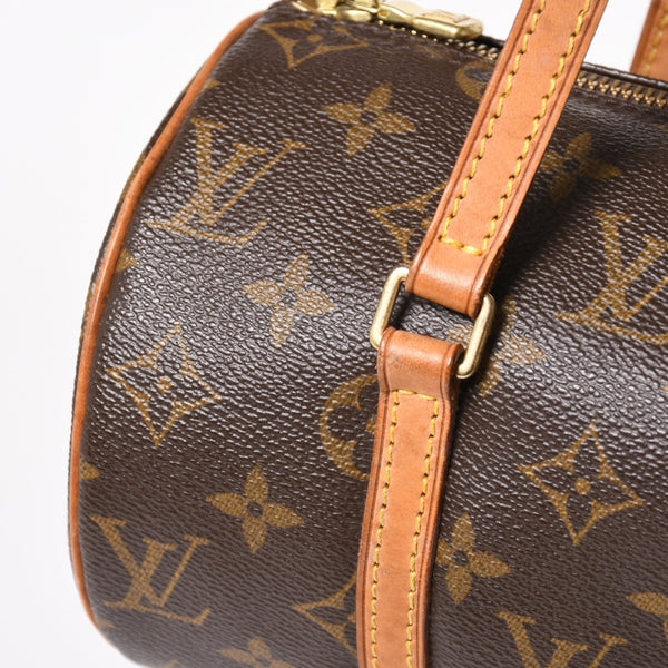 Very Good Condition LOUIS VUITTON Papillon 26 Handbag M51386 Monogram PVC Leather Brown Gold Hardware Used 4a004894