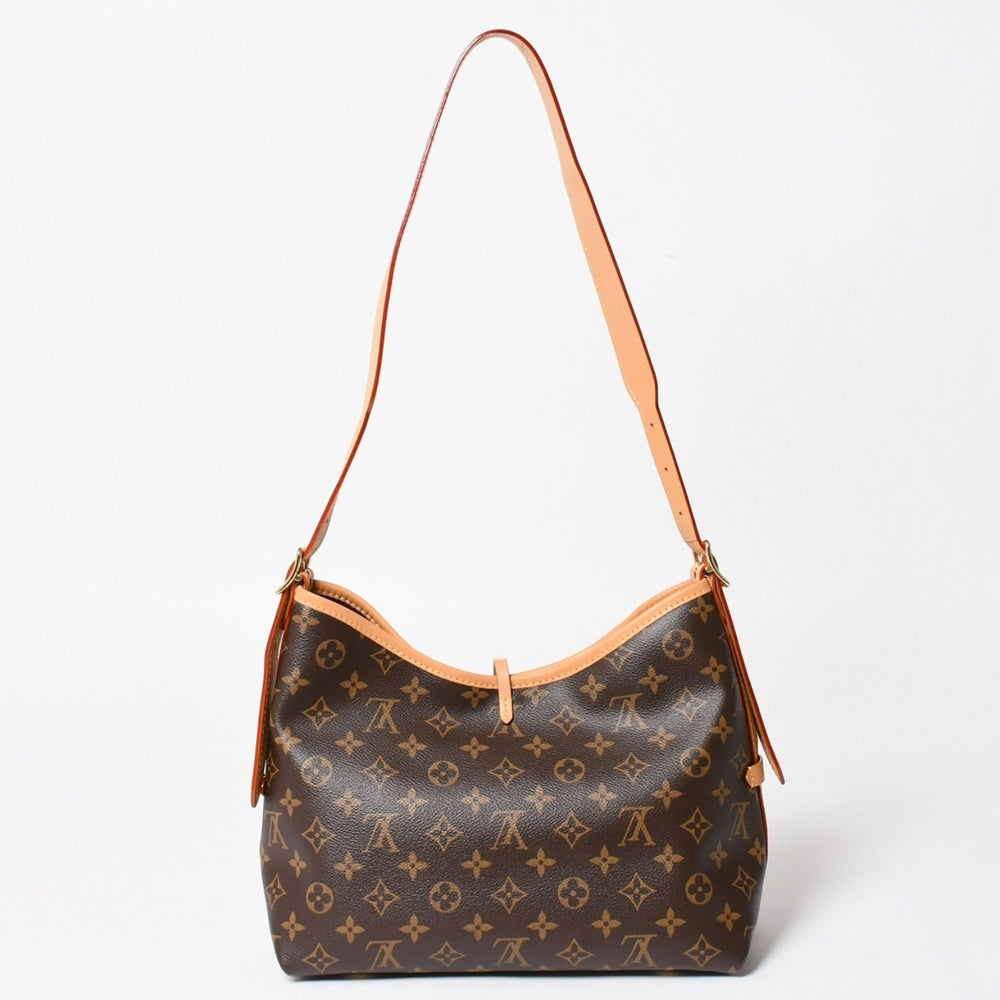 LOUIS VUITTON ルイヴィトン キャリーオール NM PM ワンショルダーバッグ M46203 モノグラム ブラウン PVC レザー ヌメ革 ゴールド金具 美品 中古 4a004903