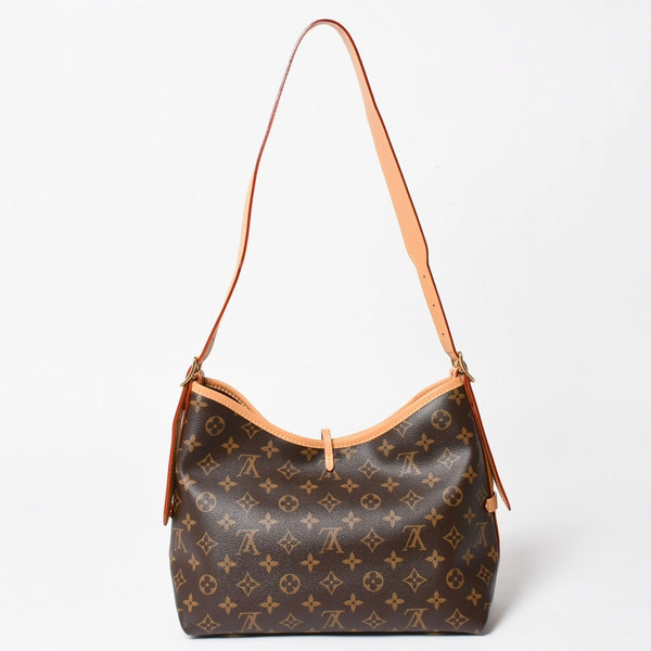 LOUIS VUITTON Carryall NM PM One Shoulder Bag M46203 Monogram Brown PVC Leather Tanned Leather Gold Hardware Good Condition Used 4a004903