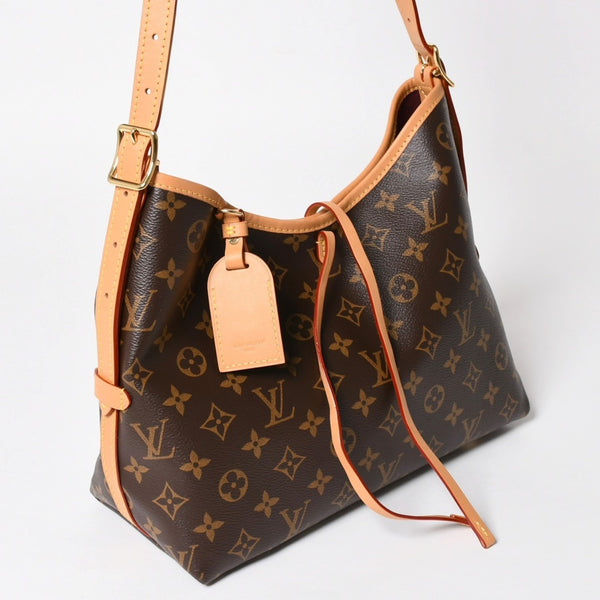LOUIS VUITTON Carryall NM PM One Shoulder Bag M46203 Monogram Brown PVC Leather Tanned Leather Gold Hardware Good Condition Used 4a004903