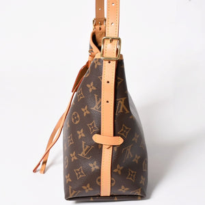 LOUIS VUITTON Carryall NM PM One Shoulder Bag M46203 Monogram Brown PVC Leather Tanned Leather Gold Hardware Good Condition Used 4a004903