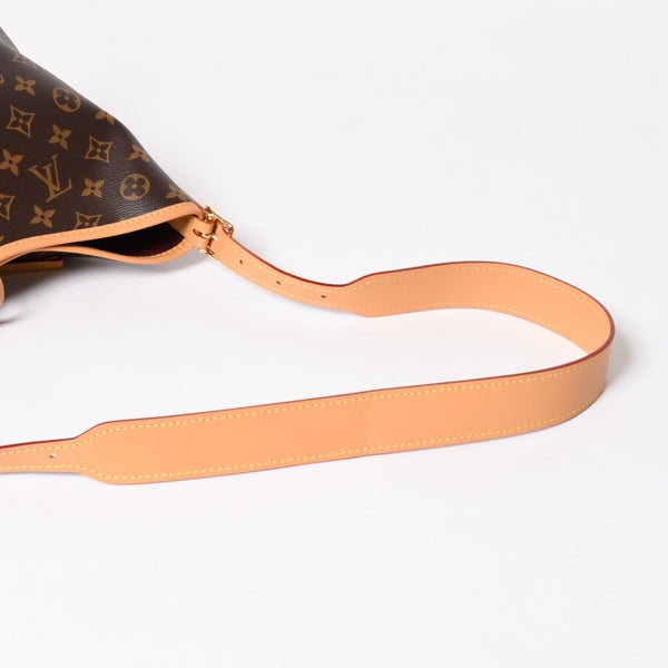 LOUIS VUITTON Carryall NM PM One Shoulder Bag M46203 Monogram Brown PVC Leather Tanned Leather Gold Hardware Good Condition Used 4a004903