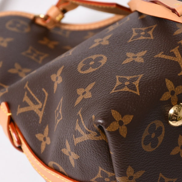 LOUIS VUITTON Carryall NM PM One Shoulder Bag M46203 Monogram Brown PVC Leather Tanned Leather Gold Hardware Good Condition Used 4a004903