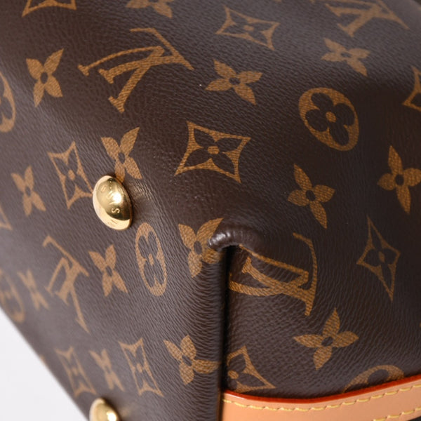LOUIS VUITTON Carryall NM PM One Shoulder Bag M46203 Monogram Brown PVC Leather Tanned Leather Gold Hardware Good Condition Used 4a004903