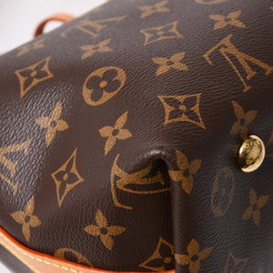 LOUIS VUITTON Carryall NM PM One Shoulder Bag M46203 Monogram Brown PVC Leather Tanned Leather Gold Hardware Good Condition Used 4a004903