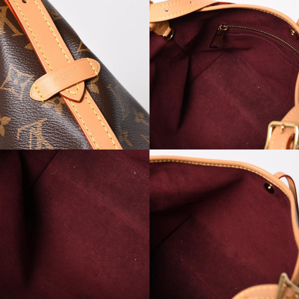 LOUIS VUITTON Carryall NM PM One Shoulder Bag M46203 Monogram Brown PVC Leather Tanned Leather Gold Hardware Good Condition Used 4a004903