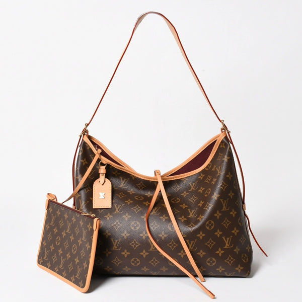 Very Good Condition LOUIS VUITTON Carryall NM MM Tote Bag M46197 Monogram Brown PVC Leather Tanned Leather Gold Hardware Used 4a004884