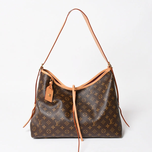 Very Good Condition LOUIS VUITTON Carryall NM MM Tote Bag M46197 Monogram Brown PVC Leather Tanned Leather Gold Hardware Used 4a004884
