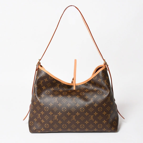 Very Good Condition LOUIS VUITTON Carryall NM MM Tote Bag M46197 Monogram Brown PVC Leather Tanned Leather Gold Hardware Used 4a004884