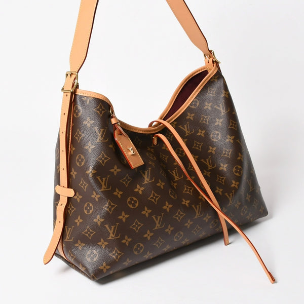 Very Good Condition LOUIS VUITTON Carryall NM MM Tote Bag M46197 Monogram Brown PVC Leather Tanned Leather Gold Hardware Used 4a004884