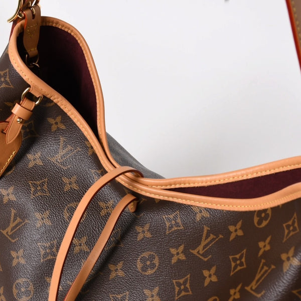 Very Good Condition LOUIS VUITTON Carryall NM MM Tote Bag M46197 Monogram Brown PVC Leather Tanned Leather Gold Hardware Used 4a004884
