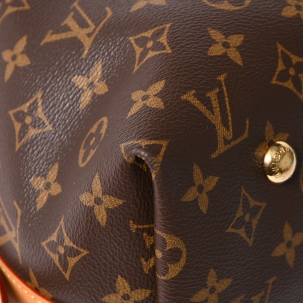 Very Good Condition LOUIS VUITTON Carryall NM MM Tote Bag M46197 Monogram Brown PVC Leather Tanned Leather Gold Hardware Used 4a004884