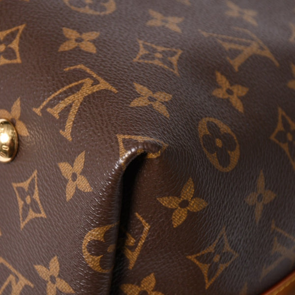 Very Good Condition LOUIS VUITTON Carryall NM MM Tote Bag M46197 Monogram Brown PVC Leather Tanned Leather Gold Hardware Used 4a004884