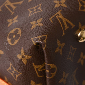 Very Good Condition LOUIS VUITTON Carryall NM MM Tote Bag M46197 Monogram Brown PVC Leather Tanned Leather Gold Hardware Used 4a004884