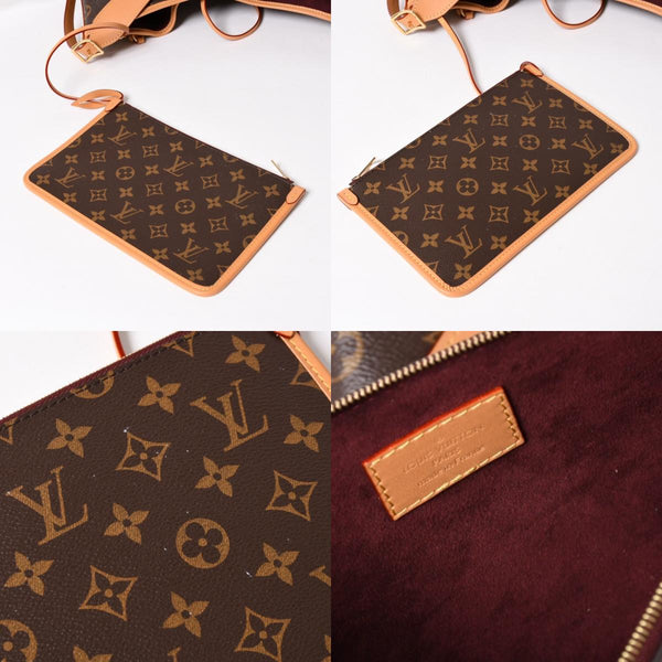 Very Good Condition LOUIS VUITTON Carryall NM MM Tote Bag M46197 Monogram Brown PVC Leather Tanned Leather Gold Hardware Used 4a004884
