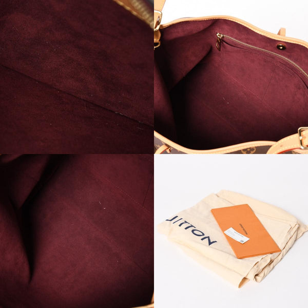 Very Good Condition LOUIS VUITTON Carryall NM MM Tote Bag M46197 Monogram Brown PVC Leather Tanned Leather Gold Hardware Used 4a004884