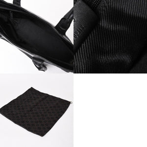 極美品 GUCCI グッチ ハンドバッグ トートバッグ GGキャンバス レザー 33890 ブラック ゴールド金具 中古 4a004897