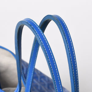 GOYARD Saint Louis PM PVC Leather Tote Bag Handbag Pouch Blue Good Condition Used 4a005081