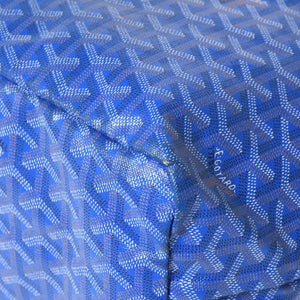 GOYARD Saint Louis PM PVC Leather Tote Bag Handbag Pouch Blue Good Condition Used 4a005081