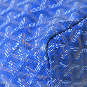 GOYARD Saint Louis PM PVC Leather Tote Bag Handbag Pouch Blue Good Condition Used 4a005081