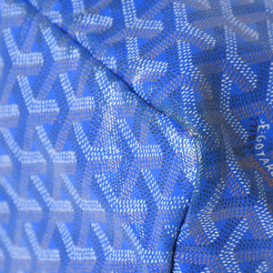 GOYARD Saint Louis PM PVC Leather Tote Bag Handbag Pouch Blue Good Condition Used 4a005081