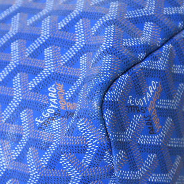 GOYARD Saint Louis PM PVC Leather Tote Bag Handbag Pouch Blue Good Condition Used 4a005081