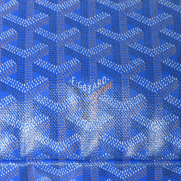 GOYARD Saint Louis PM PVC Leather Tote Bag Handbag Pouch Blue Good Condition Used 4a005081
