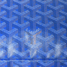 画像をギャラリービューアに読み込む, GOYARD ゴヤール サン・ルイPM PVC レザー トートバッグ ハンドバッグ ポーチ ブルー 美品 中古 4a005081
