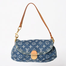 画像をギャラリービューアに読み込む, 極美品 LOUIS VUITTON ルイヴィトン ミニプリーティ ワンショルダーバッグ M95050 モノグラム デニム インディゴブルー 中古 4a005017