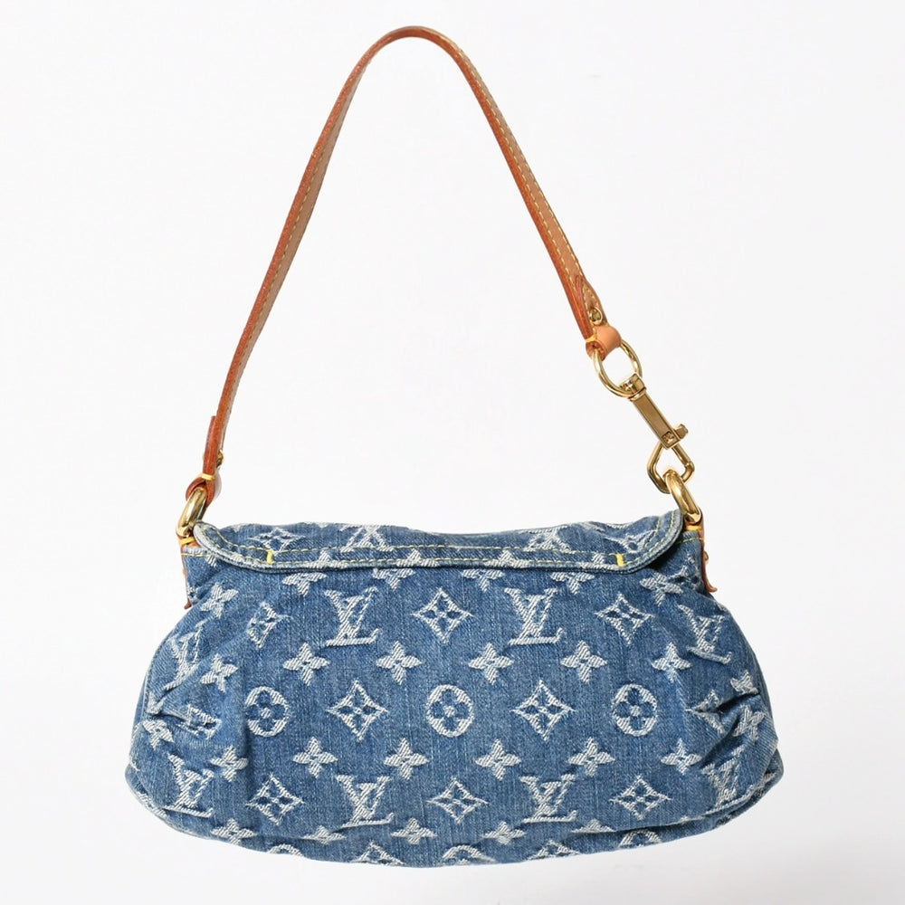 Very good condition LOUIS VUITTON Mini Pretty One Shoulder Bag M95050 Monogram Denim Indigo Blue Used 4a005017