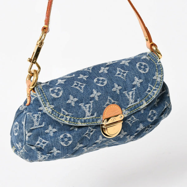 Very good condition LOUIS VUITTON Mini Pretty One Shoulder Bag M95050 Monogram Denim Indigo Blue Used 4a005017