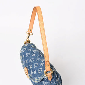 Very good condition LOUIS VUITTON Mini Pretty One Shoulder Bag M95050 Monogram Denim Indigo Blue Used 4a005017