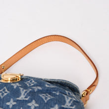 画像をギャラリービューアに読み込む, 極美品 LOUIS VUITTON ルイヴィトン ミニプリーティ ワンショルダーバッグ M95050 モノグラム デニム インディゴブルー 中古 4a005017