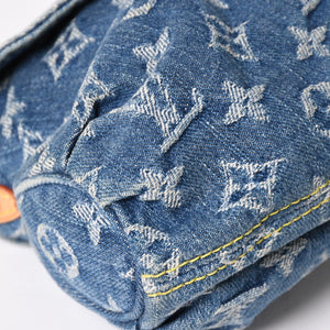 Very good condition LOUIS VUITTON Mini Pretty One Shoulder Bag M95050 Monogram Denim Indigo Blue Used 4a005017