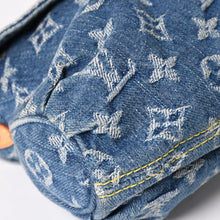 画像をギャラリービューアに読み込む, 極美品 LOUIS VUITTON ルイヴィトン ミニプリーティ ワンショルダーバッグ M95050 モノグラム デニム インディゴブルー 中古 4a005017